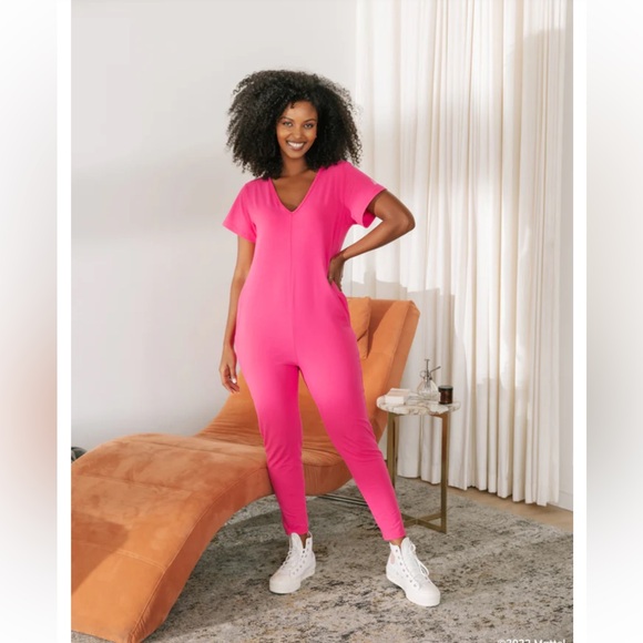 Smash + Tess Pants - NWT Smash and Tess The Live Big Sunday Romper in Barbie Pink